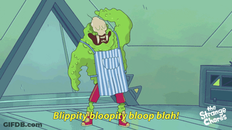 Word Salad Green Creature Muddled Speech GIF