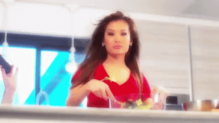 Word Salad Sexy Girl Tossing Salad GIF