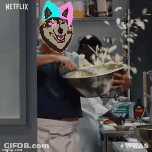 Word Salad Tossing Veggies Face Swap GIF