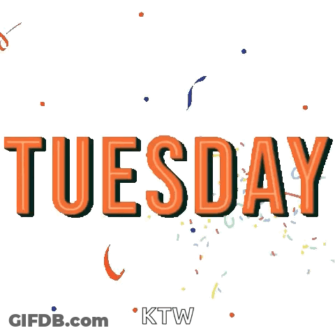 Word Tuesday With Confetti And Sprinkles GIF