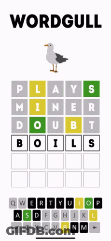 Wordgull Game With Seagull GIF