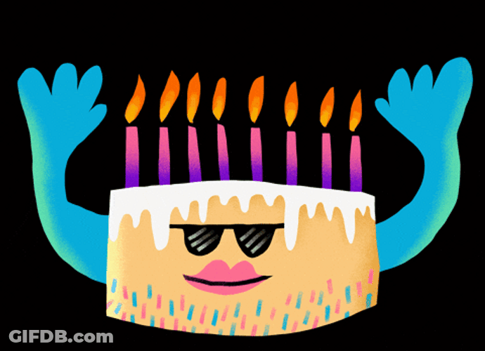 Wordle Birthday Cake With Hands GIF