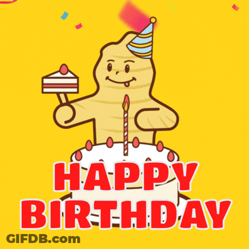 Wordle Birthday Gingerbread Man GIF