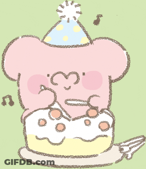Wordle Birthday Happy Cake Eating GIF