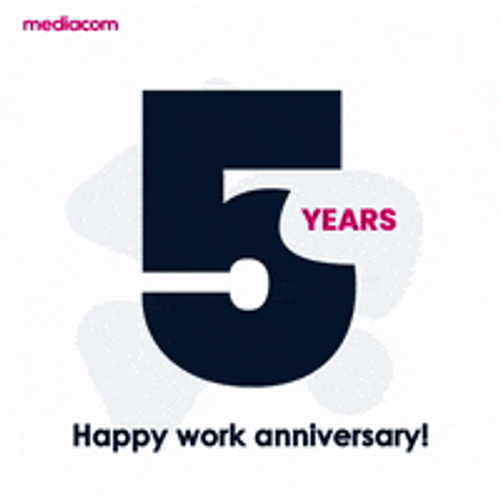 Work Anniversary 5Th Year Digital Art GIF