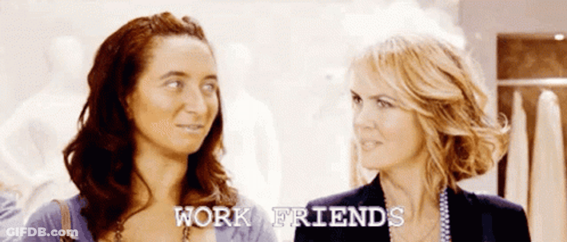 Work Bestie Eye Contact GIF
