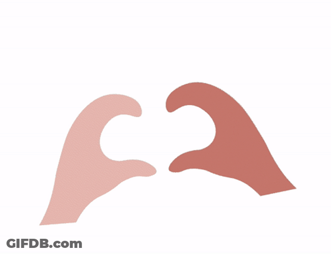 Work Bestie Hand Heart GIF
