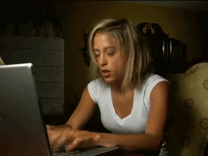 Work From Home Frustrated Girl GIF