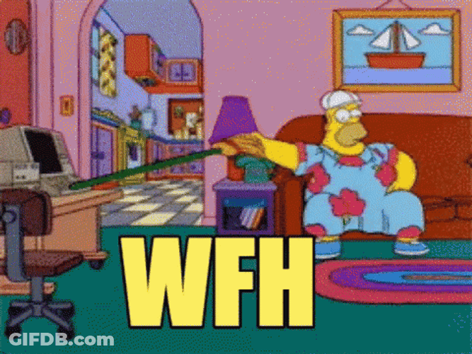 Work From Home King-Size Homer GIF