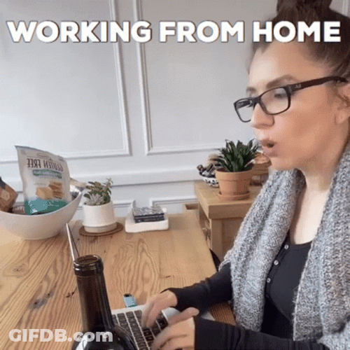 Work From Home Mom Singing GIF