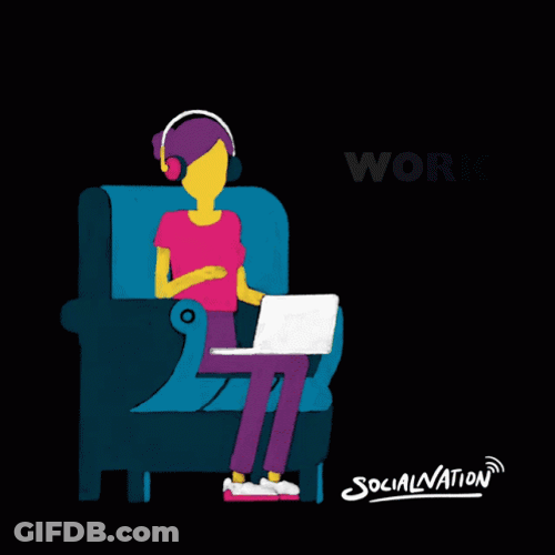 Work From Home Social Nation GIF