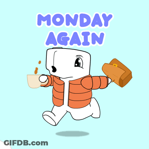 Work Monday Again Whale Running GIF