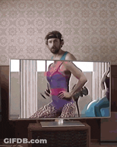 Work Out Half Human Half Screen GIF