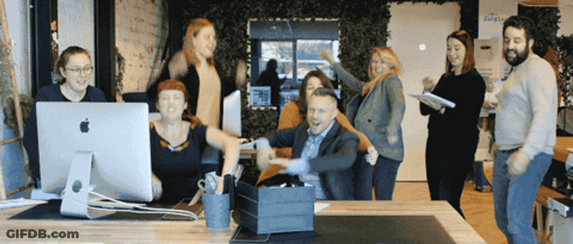 Work Party Everyone Celebrates GIF
