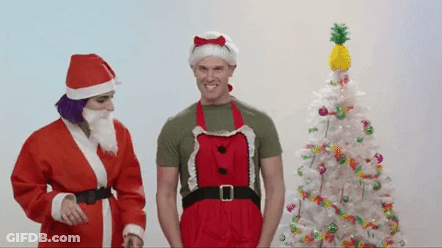 Work Party Santa And The Tree GIF