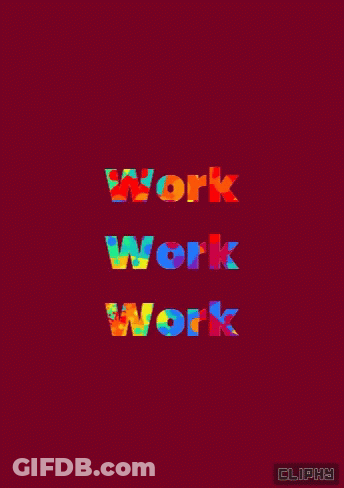 Work Work Work On Red Background GIF