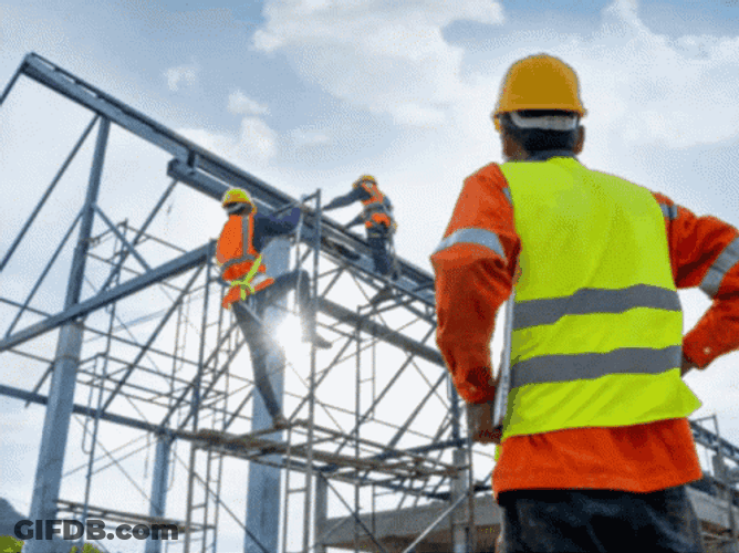 Workers On Construction Site GIF