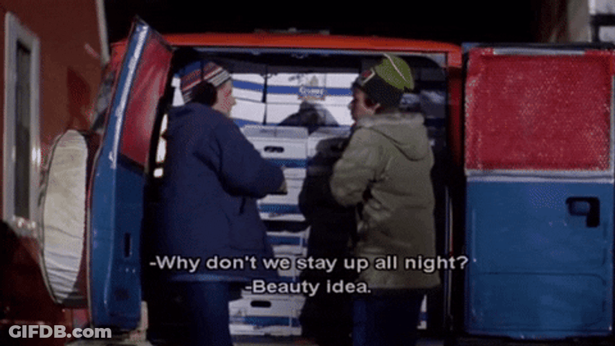 Working All Night Long Strange Brew Movie GIF