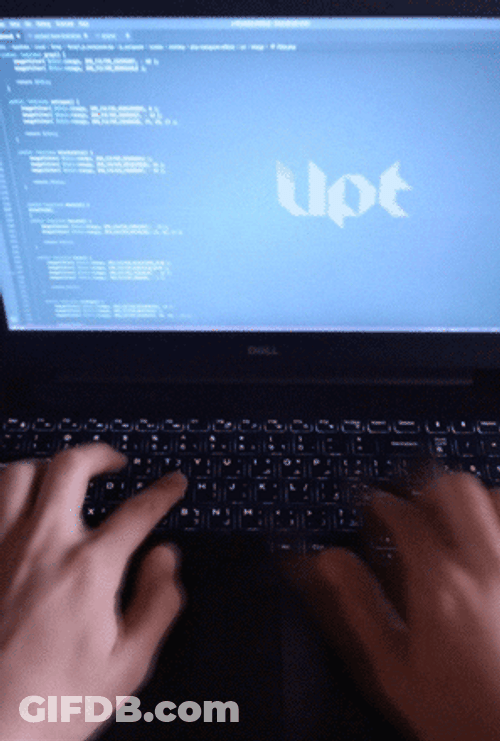 Working And Doing Fast Typing GIF