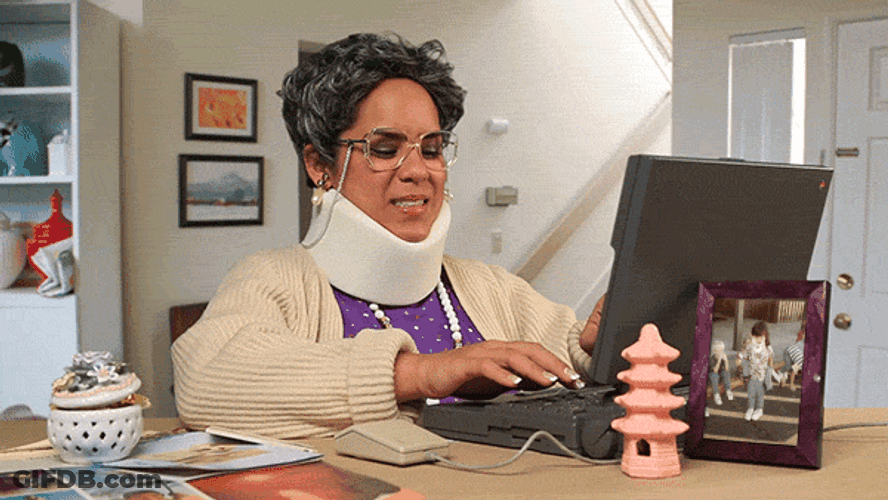Working At Home Slow Computer Typing GIF