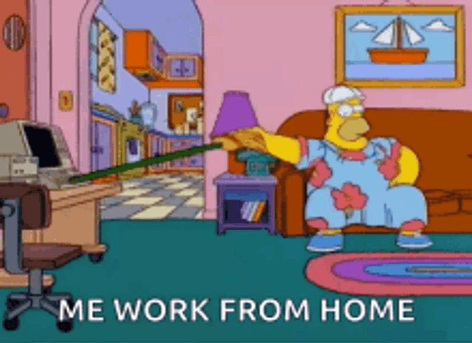 Working From Home Homer Simpson Me Speed Typing GIF