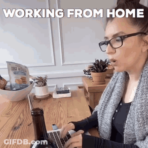 Working From Home Nerd Girl GIF