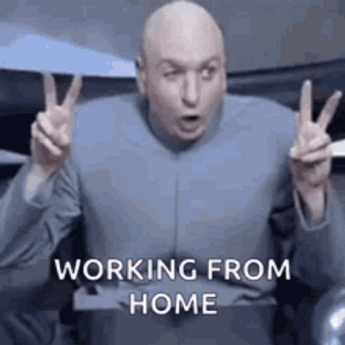 Working From Home Wfh Dr. Evil Bunny Fingers GIF