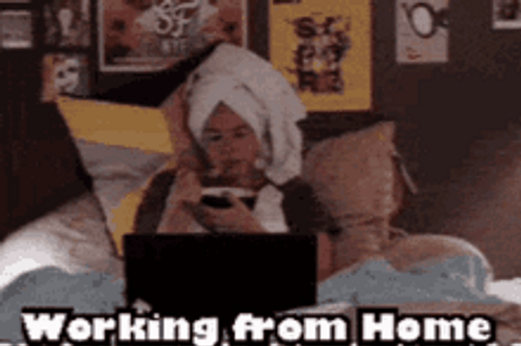 Working From Home Wfh Netflix And Chill Eating GIF