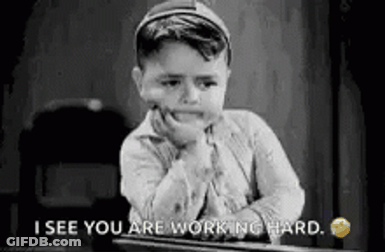 Working Hard Cute Vintage Keep Watching GIF