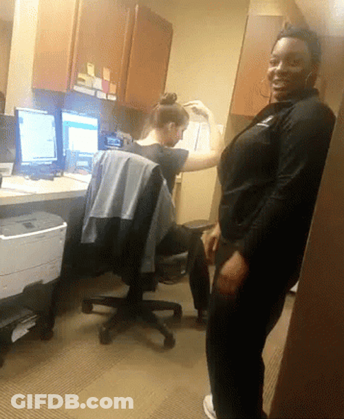 Working Hard Dancing In The Office GIF