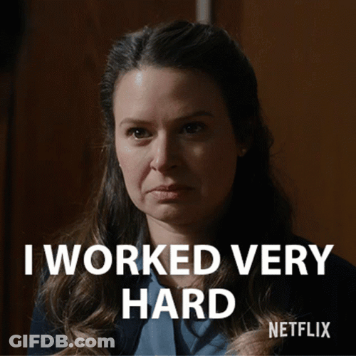 Working Hard Frustrated Katie Lowes GIF