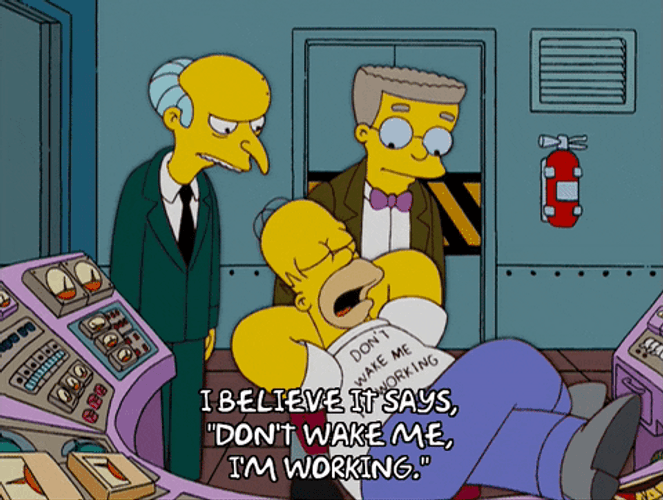 Working Hard Homer Simpson Relaxing GIF