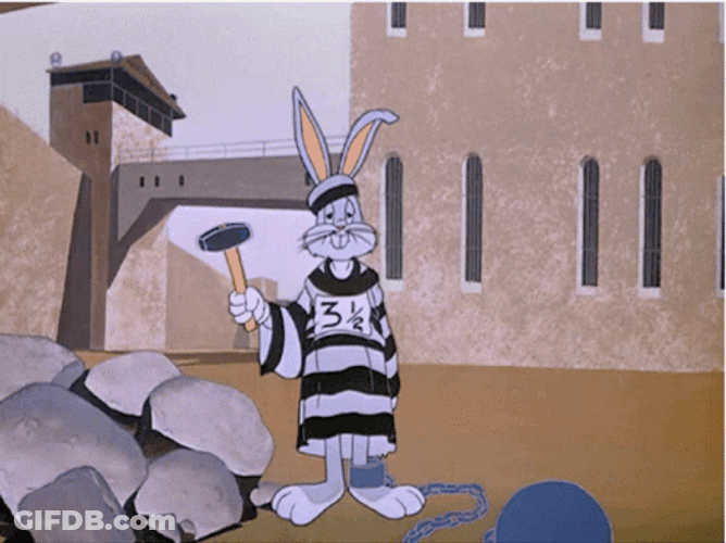 Working Hard In Prison Bugs Bunny GIF