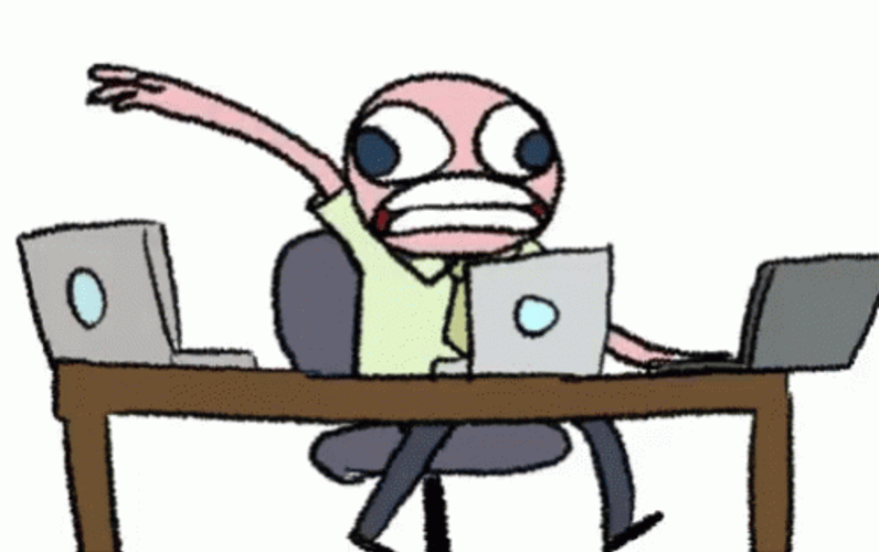 Working Hard Stressful Computer Typing GIF