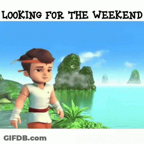 Working Saturday Chhota Bheem GIF