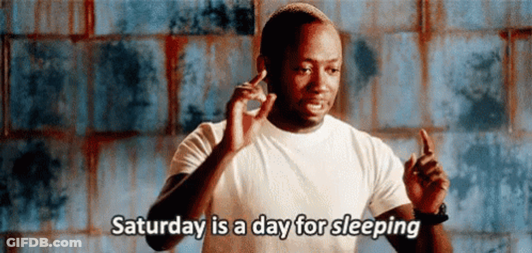 Working Saturday Is A Day For Sleeping GIF