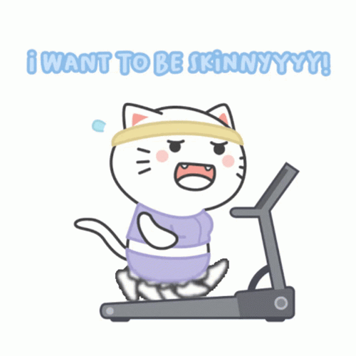 Workout Cat I Want To Be Skinny GIF