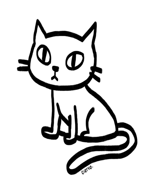 World Cat Illustration GIF