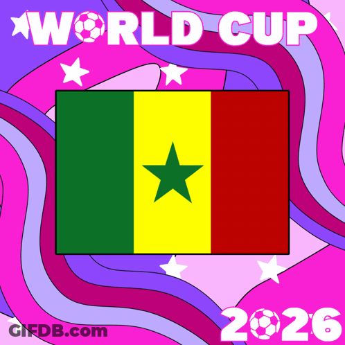 World Cup 2026 Poster With Green Star GIF