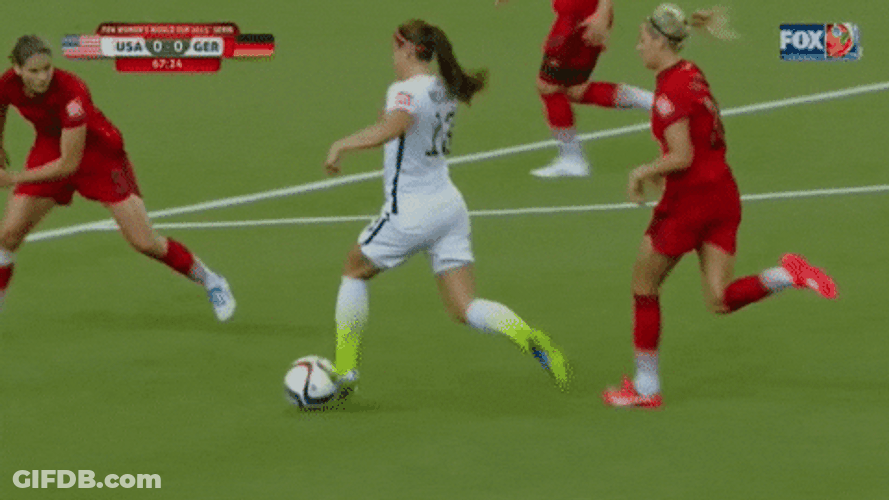 World Cup USA Women Soccer Player Falling Down GIF