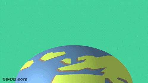 World Habitat Day Poster With Globe And Buildings GIF