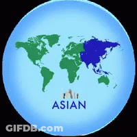 World Map With Asian Label GIF