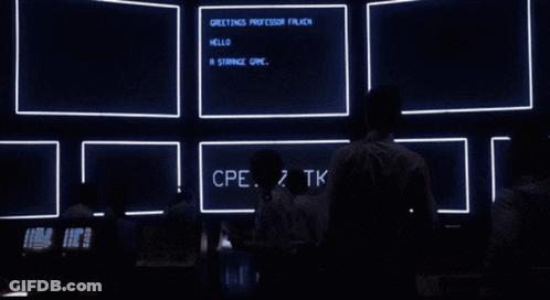 World Map With Lines On Computer Screen GIF