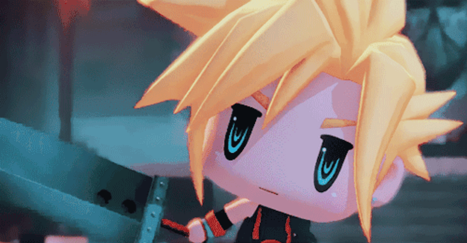 World Of Final Fantasy Cloud Strife GIF