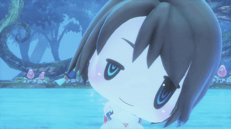 World Of Final Fantasy Yuna Wink GIF