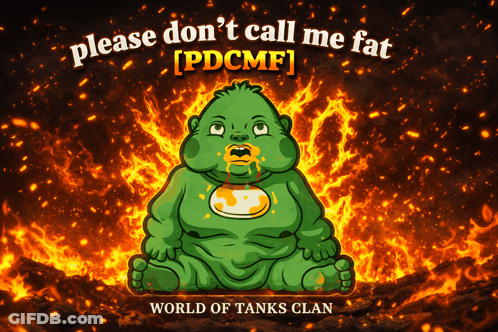World Of Tanks Clan Poster With Fat Bear Cartoon GIF