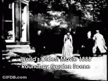 World's Oldest Movie Roundhay Garden Scene 1888 GIF