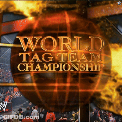 World Tag Team Championship Globe In Flames GIF