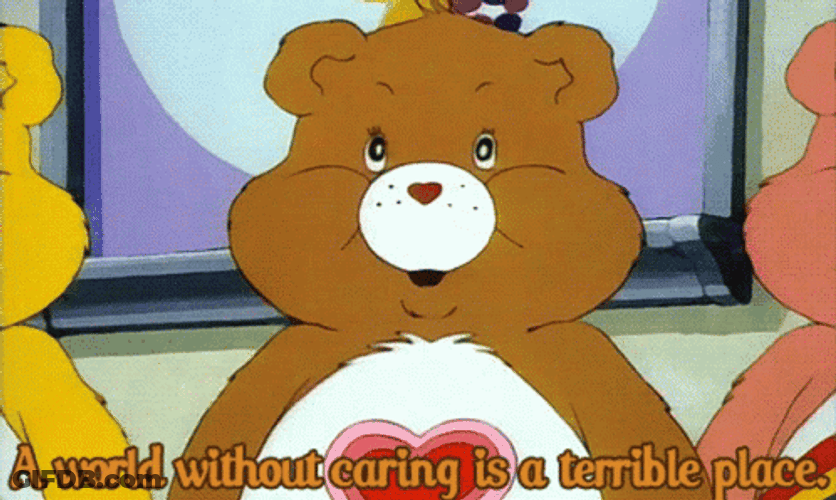 World Without Caring Is Terrible Place Care Bear GIF