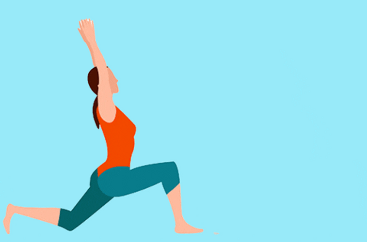 World Yoga Day Lunge GIF